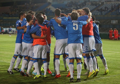 brescia esultanza gruppo